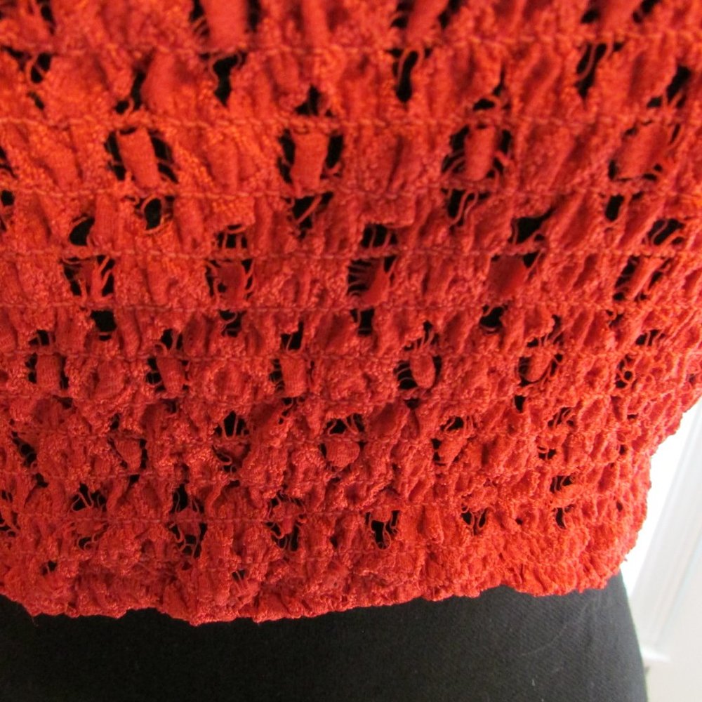 Anemone Orange Spice Bralette. Adorable crisscross back, elastic midriff. Sz XL. - Picture 5 of 6